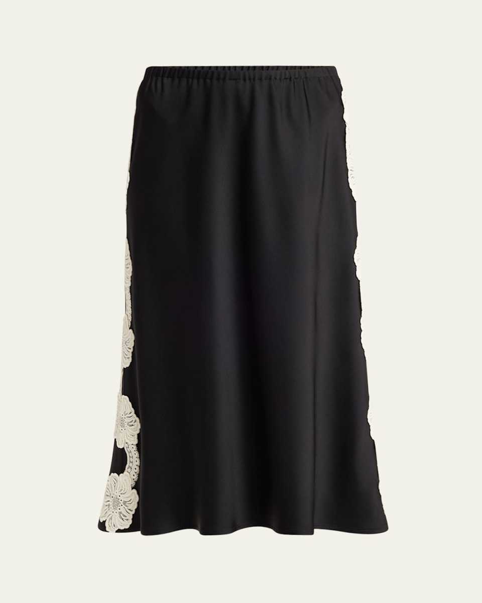 Embroidered Midi Skirt